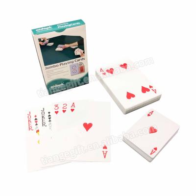 China Custom High Quality Paper Cardboard / Plastic Cardboard / Thick Size Large Playing Cards Elephant Playing Cards for sale