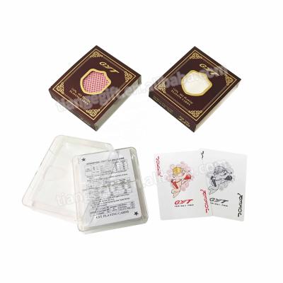 China Custom Printing Plastic High Quality 100% White Playing Cards With Plastic Box for sale