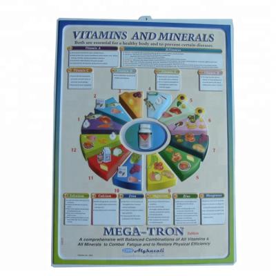 China Cuseomized 3D Embossed Medical Poster and Charts for Vitamins and Minerals for sale