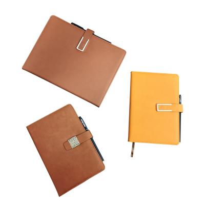 China Custom Hardcover Budget A5/A4 Promotional Logo Cover PU Leather Business Notebook for sale