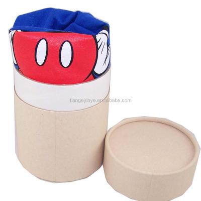 China Recycled Materials Box Packaging Printable Apparel Cylinder Box Packaging For T Shirt for sale