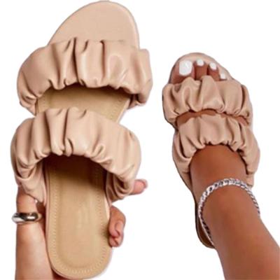 China New fashion trend color high quality custom made women's fashion outlet slippers popular slippers for sale