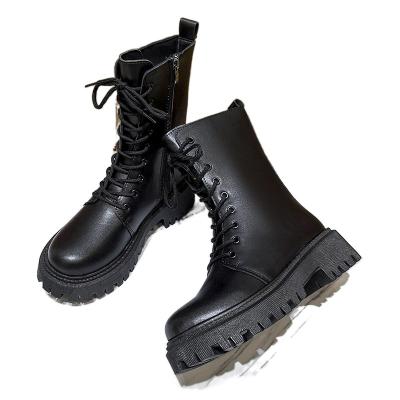 China Fashion Trend Tending Women Synthetic Leather Rider Boots Black Premium Hot Products Fashion Boots for sale