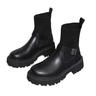 China 2022 Wholesale Women's Fashion Trend Style Maids Fashion Shorts Reject Martin Boots Breathable Black for sale