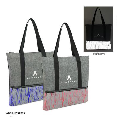 China Fashion\Cheap Shopping Bag Comfortable\Durable Reflective Polyester Promotional Bag Decorate Tote Bag for sale