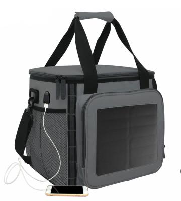 China Solar Panel Waterproof Cooler Bag USB Charging Port For Insulated Cooler Cover for sale