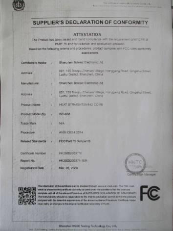 FCC - Shenzhen Bolesic Electronic Co., Ltd.