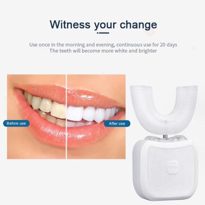 China 2020 White Automatic Teeth Whitener OEM Small Household Teeth Whitening With Light Teeth Whitening Strips Kit for sale