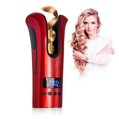 China Automatic Professional Electric Hair Roller Private Label Brand Hair Curling Iron Magic Wand Tool Ceramic Fast Heating Curling Iron With LCD Display for sale