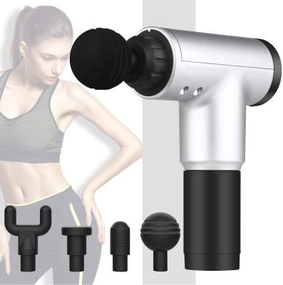 China 2021 Electric Massage Gun 4 Heads Massager Gun 4 Heads Adjustable Brand Body Massage Guns Adjustable Dropshipping for sale