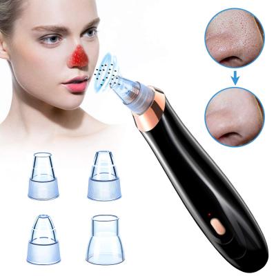 China Upgraded Acne Treatment 2021 Vacuum Suction Remover Skin Detergent Electric Acne Pore Cleanser Kit with 4 Replaceable Suction Heads for sale