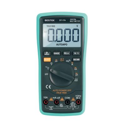 China BOSTEK DT-17A High Precision True-RMS Digital Multimeter 6000 Count 1000v AC/DC Automatic Multimetro Voltage 184*90*46mm for sale