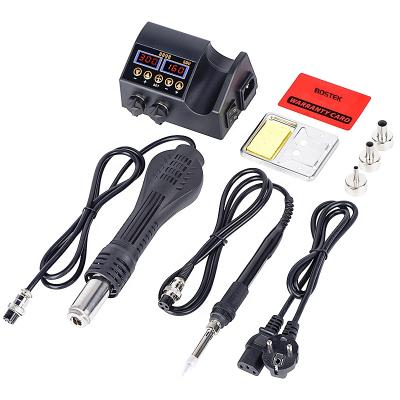 China Temperature Adjustable BOSTEK 8898 2 in 1 SMD Rework Station 750W Hot Air Soldering Iron Digital LCD Soldering Station for BGA PCB IC Repair for sale