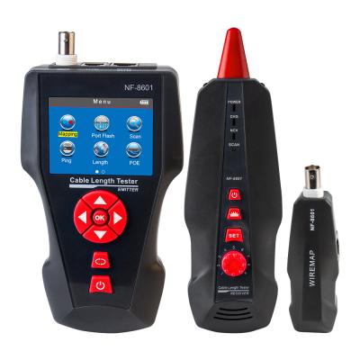 China PING& PoE& Hot Selling Portflash Function BOSTEK NF-8601 Lan Ethernet Cable Length Tester BNC/RJ11/RJ45 Network Cable Tester with Cable Fault Detection for sale