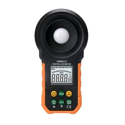 China Range 200000lux Light Tester PM6612 Digital Auto Cheap Light Tester Lux Meter Illumination Range 200000lux for LED for sale