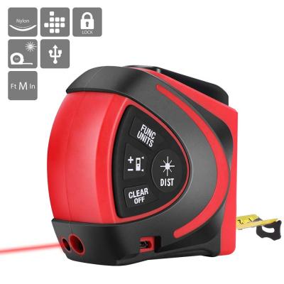 China BOSTEK LDM40 40m Range Digital Laser Distance Meter 2 in 1 Laser Measuring Tape Rangefinder 80.6*79.3*43.6mm for sale