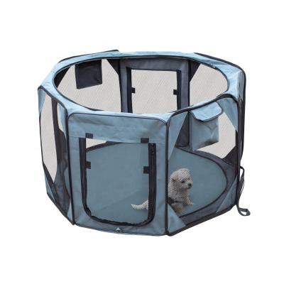 China Portable Carrying Case Octagon Free Standing Folding Pet Tent Pet Playpen For West Highland Terrier Manchester Terrier Border Terrier for sale