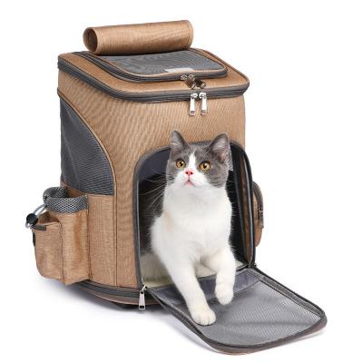 China Amaz Viable Wholesale Hot Selling Amaz Trolley Pet Carrier Backpack Pet Luggage Case Cat Bag Cat Bag for sale