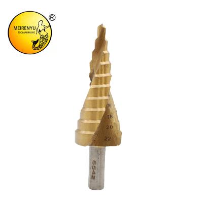 China Sheet Steel Drilling 22mm M35 Spiral Groove Step Hex Step Set Metal Stepped Drill Bits for sale