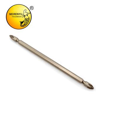 China Straight Flute Carbon Steel Screwdriver Bits Golden Tap Head Screwdriver High Strength Drill for sale