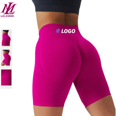 China Breathable 2022 new European and American wear thin skintight yoga shorts cycling fitness pants women's five-point pants naked yoga pants for sale