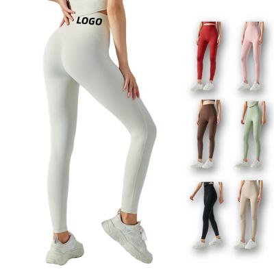 China Breathable Spot new cross-border waist trainer leggings woman customize female tight hip lift sports trousers seamless plus leggings for sale