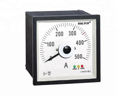 China Analog Amp Gauge 72 *72mm Square Type Amp Meter With CT500/5A for sale