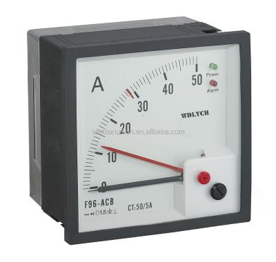 China 90 Degree Indicator Ampere Ammeter Gauge With Alarm for sale