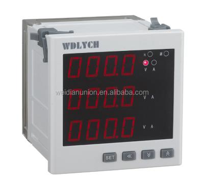 China 3 Phase Digital Voltmeter Ammeter PC Expanded Shell 80mm WD-3IU3 for sale