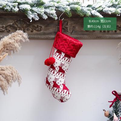 China Knitted Stocking Nantong Ada Merry Christmas Stocking Santa Jars Festival Current Home Decoration 4 Styles Party Ornament For Kid Gift for sale