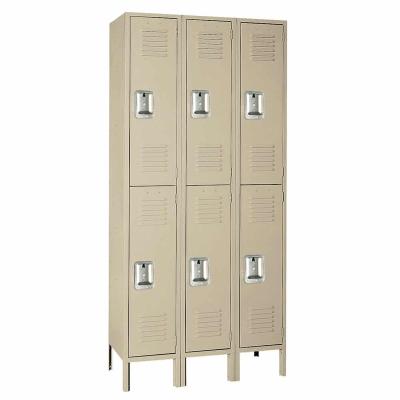 China Storage Double Tier 3 Wide Standard Steel Locker for sale