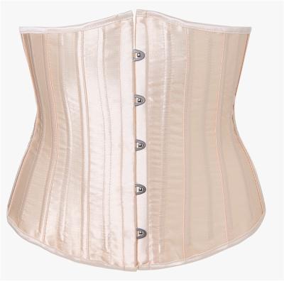 China OEM viable custom 26 all steel bones plus size tummy belt yard satin waist cincher yard corset corset shapewear women abdominal oversized for sale