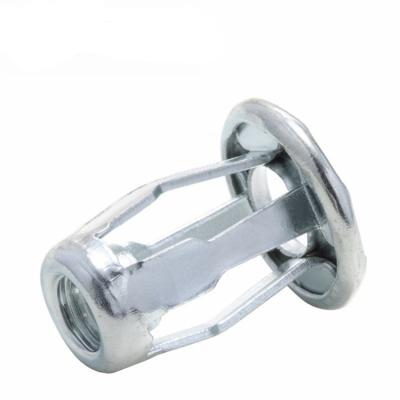 China Heavy Industry Zinc Plated Auto Parts, Q-Fold-Nut Short Stainless steel Hollow body Zn- Plated Iron Skin M6 Flat Head Insert Blind Rivet Nuts/ for sale