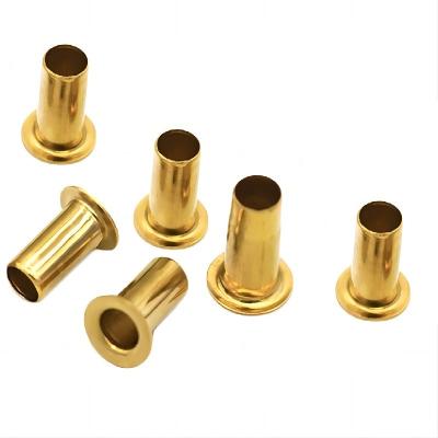 China Stainless steel Factory customization manufacturer Din743, M2 M3 M4 M6 M8 aluminum Stainless Steel zinc copper Flat head Half Hollow rivets/ for sale