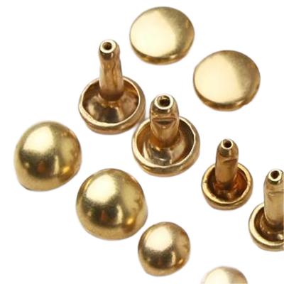 China Pan durable 6mm 7mm 8mm, 9mm 10mm 12mm Silver stainless steel brass aluminum Decorative Leather Rivets Double head Rivets/ for sale