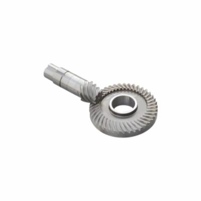 China Polisher Spirale Helical Hypoid Bevel Gear Set geschmiedet Gusskrone Bevel Pinion für die Polierung Randmaschine zu verkaufen