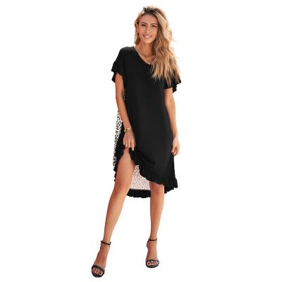 China Anti-Static vestir 2022 OEM/ODM summer vocation short sleeve o-neck t-shirt dress classic casual midi women dress for sale