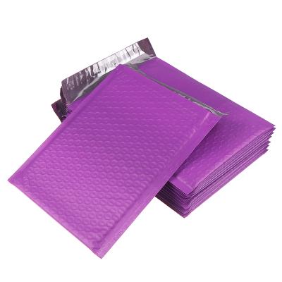 China Strong Adhesive Material 140g Matte Process Purple Floral Bubble High Quality Explosion Proof Carrier Ad for sale