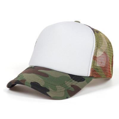 China COMMON 5 Panel Sublimation Camouflage Trucker Hat Foam Blank For DIY Design for sale