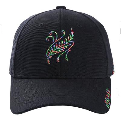 China High Quality Customized Embroidered Black 6 Panel Baseball Hat COMMON Baseball Cap for sale