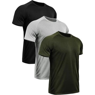 China QUICK DRY Custom Printing Men's Dry Fit Sport Running Tshirt Athletic Mesh Black T Shirts for sale