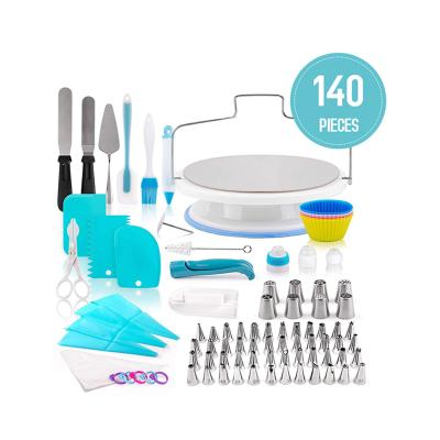 China Sustainable 140 Pcs Cake Tools Accessories Cake Supplies Kit Baking Cake Tool Set for sale