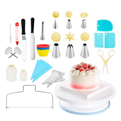 China Kitchen Viable Cake Utensil Set Factory Supply 92Pcs Cake Turntable Baking Set for sale