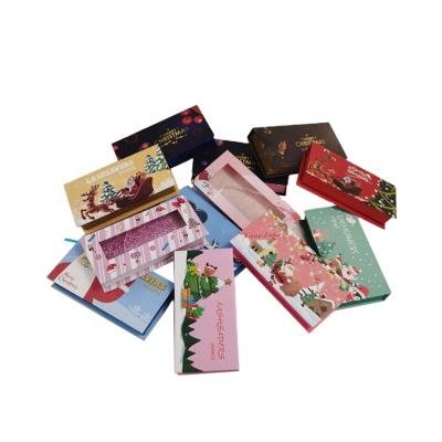 China Recyclable Wick Logo Custom Luxury Printed Eco Friendly Pink Christmas Eyelash Kraft Paper Gift Storage Boxes for sale