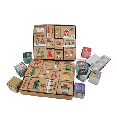 China Recycled Materials Craft Two Tuck End Shape Packaging Box Christmas Gift Box Cardboard Nuts Paper Box Candy Chocolate Bag Baking Red Green Packaging for sale