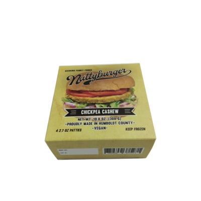 China Recycled Custom Frozen Materials Shrimp Burger Frozen Food Seafood Cardboard Paper Packaging Box With Logo for sale