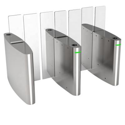 China Security Access Control Management Stainless Steel 304 oval sliding turnstile full height baffle turnstile gate for gyms perspex for sale