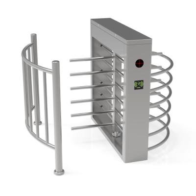 China Security Access Control Management Biometric Half Height Revolving Turnstile Gate With Access Control for sale