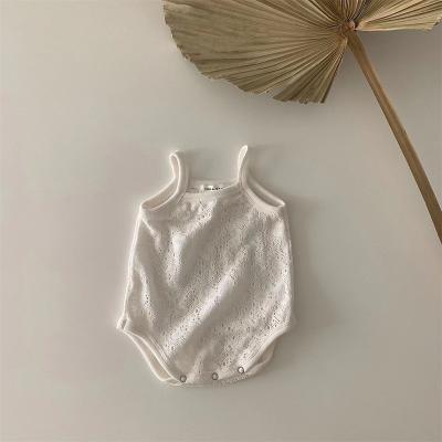 China 95% Cotton Baby Hollow Bridle Suit Laby Baby Summer Triangle Lady Baby Fart Bag Cotton Rising Slim Suit for sale