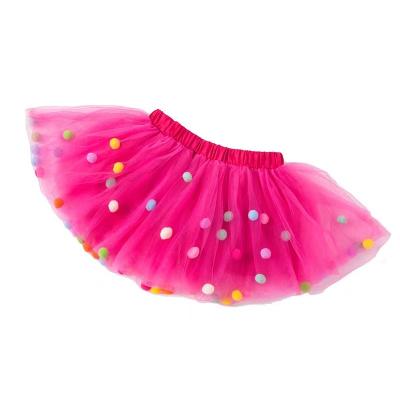 China Viable Manufacturer Wholesale Casual Blow Balls Knee Length Tutus Skirt Girls for sale